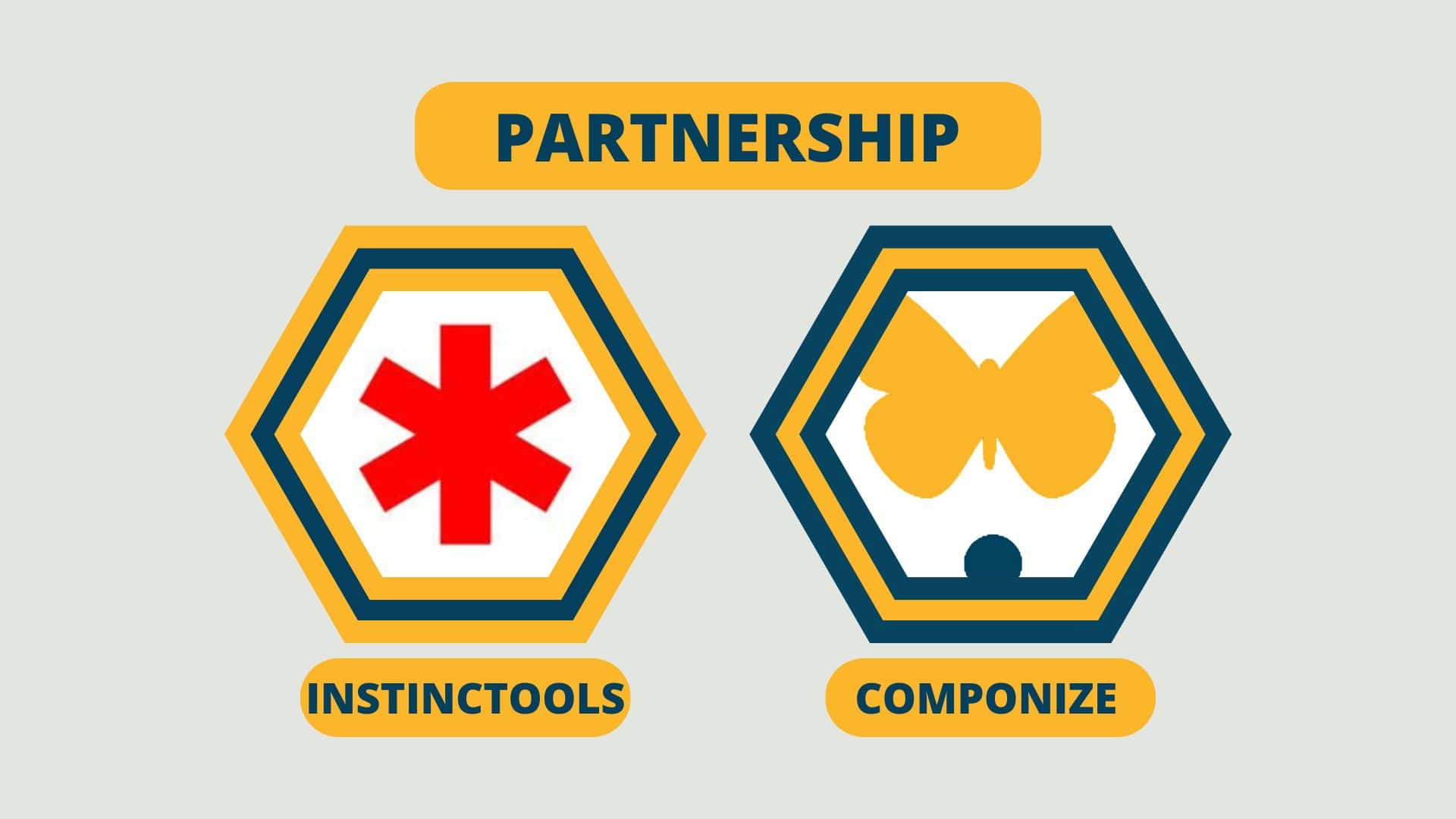 instictools and componize logo for a partnership page